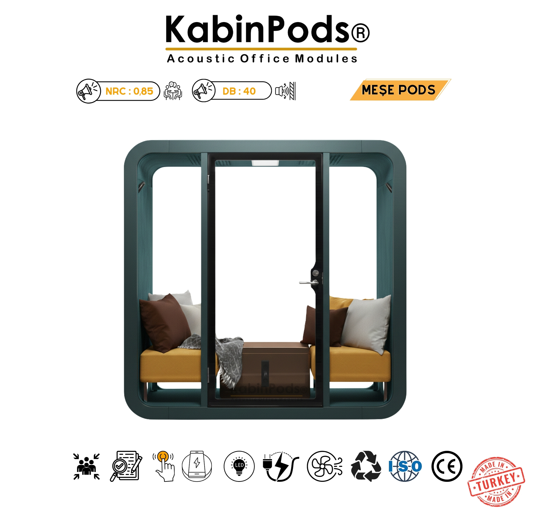 Akustik Ofis Kabini 4 - En İyi Ses Geçirmez Ofis Telefon Kabini Modelleri ve Fiyatları