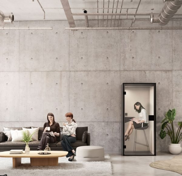 Tek Kişilik Akustik Telefon Görüşme Kabini