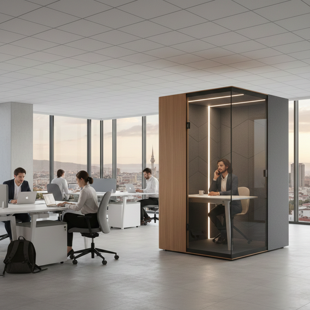 İzmir Ofislerinde Telefon Görüşme Kabini İhtiyacı ve Sessiz Çalışma Çözümü
