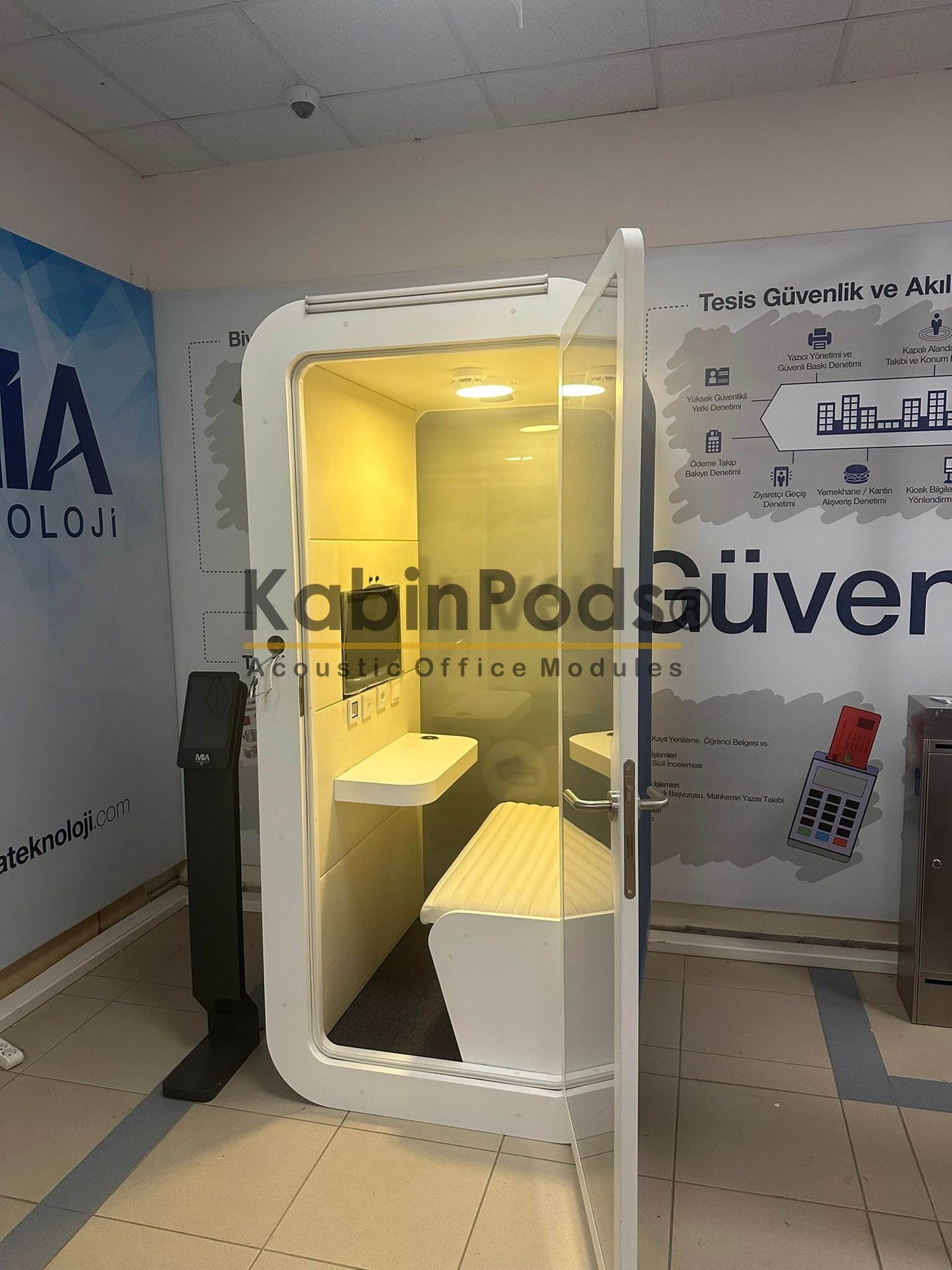 Ses İzolasyon Telefon Görüşme Kabini
